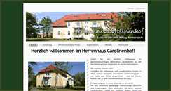 Desktop Screenshot of herrenhaus-carolinenhof.de