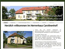 Tablet Screenshot of herrenhaus-carolinenhof.de